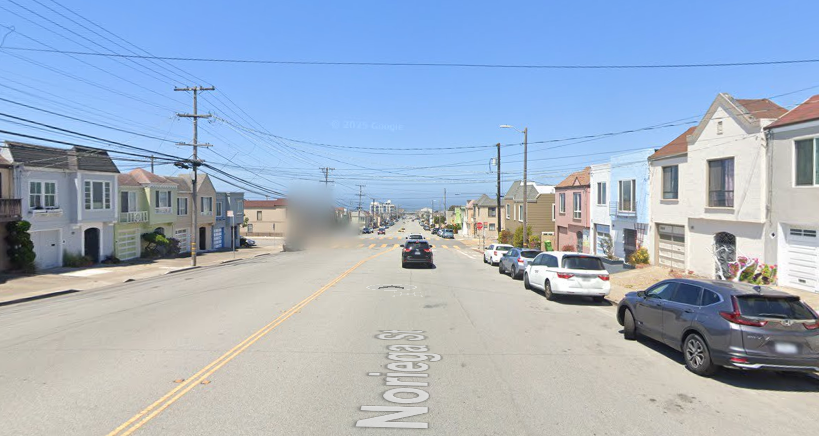 Before: existing Noriega Street in the Sunset District